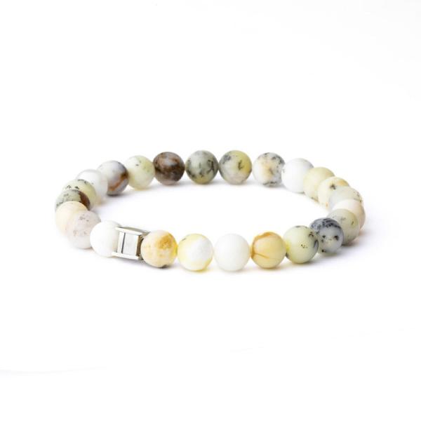 Armband mit 8 mm Opalstein - Gem Snow